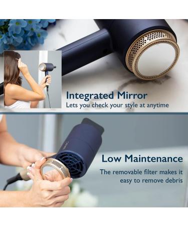 Carmen C81065BC Twilight Hair Dryer | 1800W Professional Lightweight Dryer with Cool Shot Function - Blue/Champagne - Buy Online on GoSupps.com