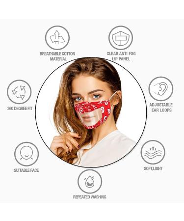 Clear Transparent Reusable Face Mask - Funny & Fashionable Design for Women and Men | No Fog, Breathable, Adjustable | Perfect Teacher Gift - Buy Online on GoSupps.com