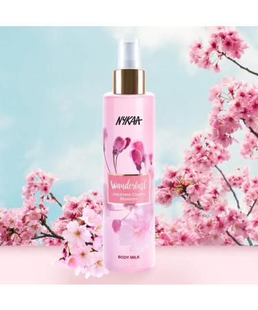 Nykaa Naturals Wanderlust Body Milk - Lightweight Vegan Body Lotion for Dry Skin with Green Tea & Japanese Cherry Blossom - 6.08 oz - International Shipping Available - Buy Online on GoSupps.com