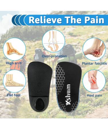 3/4 Orthotic Insoles for Plantar Fasciitis Relief - High Arch Support Shoe Inserts for Flat Feet & Heel Pain | Medium Size (Men 6.5-8.5 / Women 7.5-9.5) - International Shipping Available - Buy Online on GoSupps.com