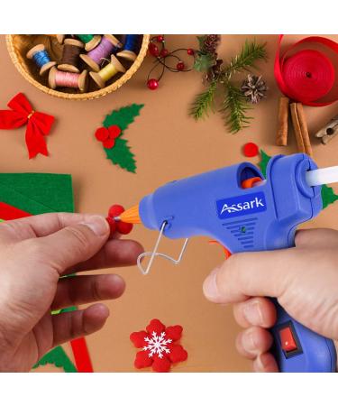 Assark Mini Hot Glue Gun Kit with 30 Glue Sticks - 20W (Blue) | For School Crafts, DIY Arts, Quick Home Repairs - Buy Online on GoSupps.com
