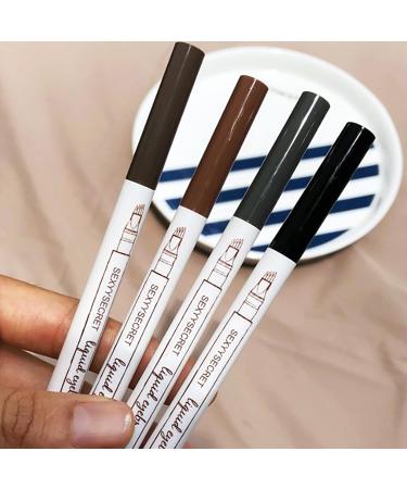 Verdant Touch Liquid Eyebrow Pen Brown 4 Points Waterproof Professional - Buy Online on GoSupps.com