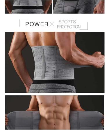 CSCDD Adjustable Breathable Waist Trainer Belt Waist Support for Men Women(Large) Grey Large - Buy Online on GoSupps.com