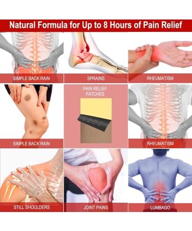Pain Relief Patch Plaster | MQUPIN Heat Patches | 8-12h Long Lasting Effect | Back Knee Joint Neck Shoulder Muscle Pain Relief - 36 Patches - Buy Online on GoSupps.com