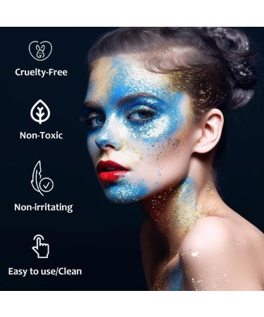 UCANBE Gold Body Glitter & Face Glitter Stick | Chunky Makeup for Concerts Festivals & Raves - Sparkling Mermaid Sequins for Hair Eyes & Lips - Buy Online on GoSupps.com