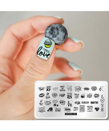6-Piece Flower Leaf Nail Stamping Plates with Leopard Print & Holiday Designs - Nail Art Templates - Buy Online on GoSupps.com