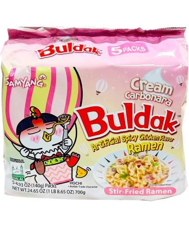 Samyang Korean Style Ramen Combo Packs - Carbonara 5x130g & Creamy Carbonara 5x140g - Boxed Treatz Carbonara 130g & Creamy Carbonara 140g 10 - Buy Online on GoSupps.com