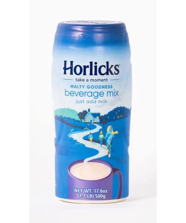Horlicks Malted Milk Powder 500 Gram (Pack of 2 Jars) - Made in England for Malt - Creamy, Malty Taste - Free From Artificial Colors, Sweeteners, and Preservatives 1.1 Pound (Pack of 2)