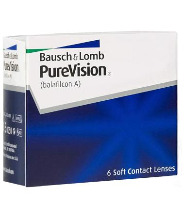 Bausch + Lomb PureVision Monthly Spherical Contact Lenses - 6 Pack BC 8.6mm Dia 14.0mm 1.0 Dioptria - Soft & Comfortable for Clear Vision - International Shipping Available - Buy Online on GoSupps.com