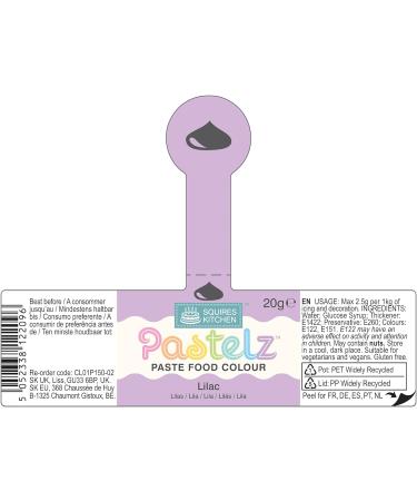 Squires Kitchen PASTELZ Pastel Food Colouring Paste - Lilac 20g - Buy Online on GoSupps.com