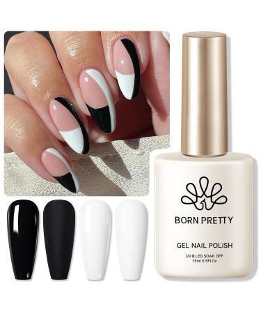 Born Pretty Hema-Free Black & White Gel Nail Polish Set - Halloween & Christmas DIY Nail Art - 15ml 2pcs - Soak Off for Salon Quality Manicure - Buy Online on GoSupps.com