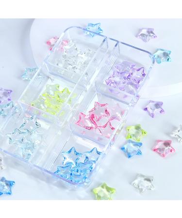 Vezocim Stars Nail Art Charms - 3D Pentagram Rhinestone Designs for DIY Manicures & Jewelry Making - Buy Online on GoSupps.com