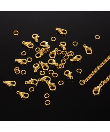 33ft Gold Plated Link Chain Necklace Kit - DIY Jewelry Making Set for Men and Women (1.5mm) - Buy Online on GoSupps.com