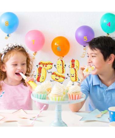 Kids' Delicious Fast Food Themed Happy Birthday Cupcake Toppers 18-Piece Set - These are the perfect hot dog-themed party baby shower party and themed birthday party decorations for boys and girls - Buy Online on GoSupps.com