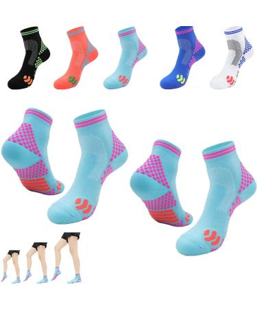 OIMTUE HIGHERSOCKS 2023 Far Infrared Schorl Titanium Ion Heightening Booster Socks Micro Titanium Height Booster Socks (Medium Light Blue2Pair)