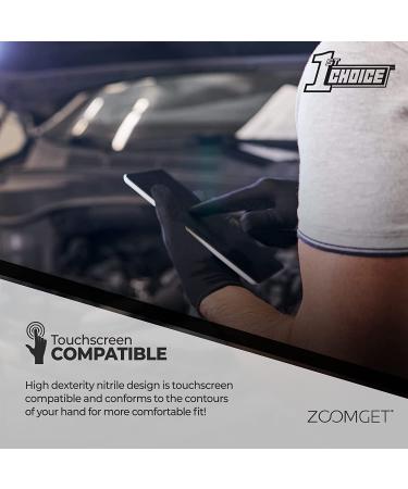 1st Choice Black Nitrile Industrial Disposable Gloves - 6 Mil, Latex & Powder-Free, Food-Safe, Textured - Large (Pack of 100) - Buy Online on GoSupps.com