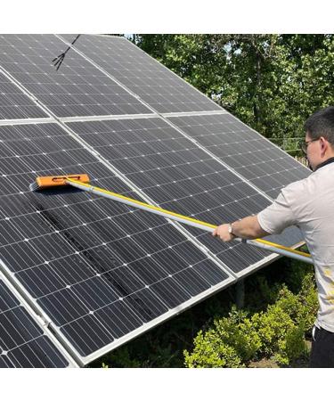 photovoltaic cleaner window cleaning pole 4M-12M Water Fed Telescopic Brush Window Clean Extendable Cleaner Conservatory Roof Cleaning Tools Pole 55cm Brush Head 7M/24FT - Buy Online on GoSupps.com
