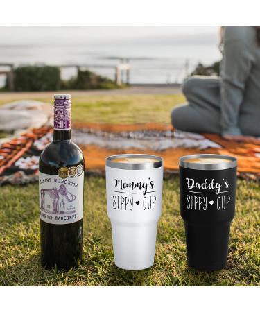 Gtmileo Stainless Steel Insulated Travel Tumbler Set - Perfect Christmas & Anniversary Gift for New Parents - Gender Reveal Gifts - 30oz Black & White - Buy Online on GoSupps.com