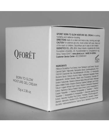 QFORET Born to Glow Face Moisturizer Hydrating & Firming Gel Cream Fragrance-Free Makeup Prep Vegan Mucin + Ceramide + Peptides K-Beauty 2.36 fl oz - Buy Online on GoSupps.com