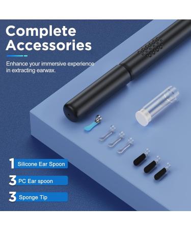Wireless Ear Wax Removal Tool with 1080P HD Camera and 6 Lights - Compatible with iPhone, iPad, Android Phones - Black - Buy Online on GoSupps.com