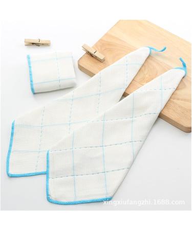 20 Piece Set of GBHRD Cloths 8-Layer White Blue Cotton Yarn Scouring Pad Set Absorbent Kitchen Non Greasy Mesh Dishwashing Towels Suitable for Kitchen Bathroom and Cleaning Counters. - Buy Online on GoSupps.com