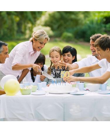 1Pc Holy Shit You are 50 Cake Topper Glitter Funny 50th Birthday Cake Pick for Happy 50th Cheers to 50 Years Old Birthday Party Cake Decorations Supplies Black Gold 50th - Buy Online on GoSupps.com