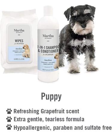 Martha Stewart 2-in-1 Puppy Shampoo & Conditioner - Sulfate-Free, Softens & Shines Coat | 16 oz Dog & Puppy Shampoo - Buy Online on GoSupps.com