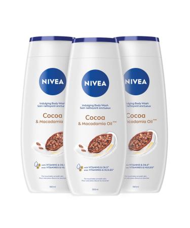 NIVEA Cocoa Butter & Macadamia Oil Body Wash 3x500mL
