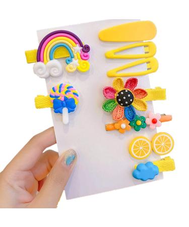 50pcs Large Leaf Hair Clips for Toddler Girls | Cartoon Fruit & Flower Design Hair Accessories Gift - Buy Online on GoSupps.com