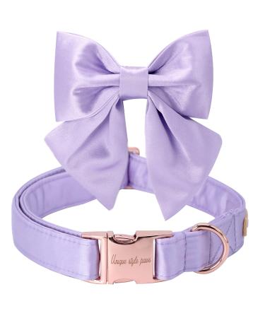 Unique Style Paws Silk Lila Color Dog Halison Cond -Resistant Dog Hall Band With Blying Wedding Wedding Fly Dog Hall Band for Small puppies and Cats M Lavender