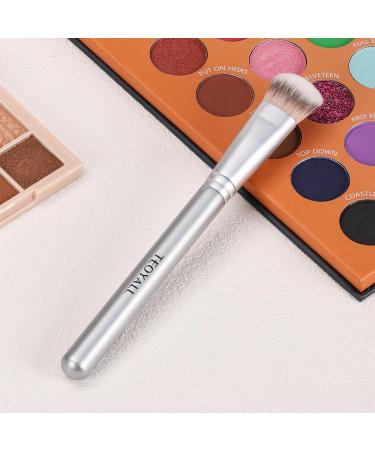 TEOYALL Flat Angled Concealer Bronzer Brush - Medium Synthetic Bristles for Flawless Coverage | Multitask Makeup Brush for Liquid Cream & Powder - Buy Online on GoSupps.com