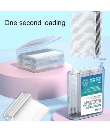 Automatic Dental Floss Dispenser Set - Hygienic Travel Bowed Head & Curved Hook Tail Non-Slip Handle for Deep Cleaning - Buy Online on GoSupps.com