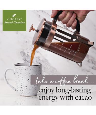 Choffy Volta Medium Roast Brewed Cacao Coffee Alternative - 10 Oz Ground Drinking Blend for Chocolate Lovers - Caffeine-Free & Nutrient-Rich Cocoa Drink for Mood & Energy - 1 Pack of 10 Ounce - Buy Online on GoSupps.com