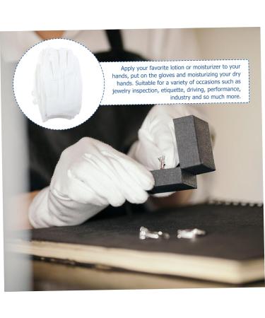 minkissy 12pairs Gloves Wax Bath Liners Wax Bath Mittens Paraffin Wax Mittens Paraffin Bath Mittens Santa Cosplay Costume Work Glove White Cotton Yarn Labor Protection Cotton Jewelry - Buy Online on GoSupps.com