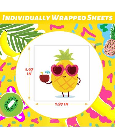 240 Pcs Summer Fruit Temporary Tattoos for Kids | Waterproof Bulk Stickers | Hawaiian Themed Toys | Perfect for Summer Party and Goody Bags | 60 Designs Pineapple Watermelon Coconut - Buy Online on GoSupps.com