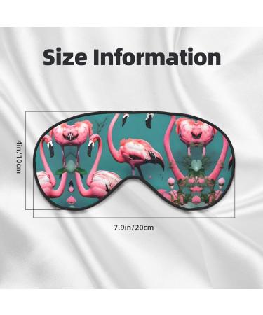 Flamingo Flowers Double-Sided Sleep Eye Mask | Comfortable Soft Blindfold with Adjustable Strap | Light Blocking Black for Travel & Sleep - Buy Online on GoSupps.com