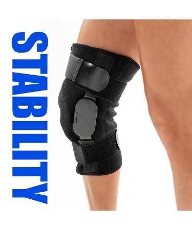 KneeSled BioBrace Hinged Knee Brace - Medium with Bio-Ceramic Technology for Optimal Support & Comfort - Buy Online on GoSupps.com