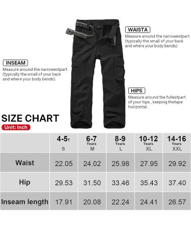 Asfixiado Kids Waterproof Snow Pants | Fleece Lined Insulated Ski Pants - X-Large 1 (Black) - Buy Online on GoSupps.com