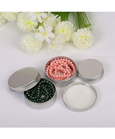 Proleo 24er Aluminum Empty Jar Silver - 60ml Cream Box with Screw Cap for Lip Balm Lotion Creams Masks & Mini Candles - Ideal for Cosmetics - Buy Online on GoSupps.com