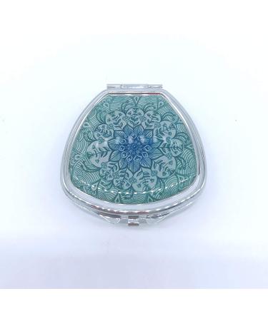 Green Mandala Pill Box - Stylish Travel Pill Organizer for Purse | Single Compartment Medicine Holder - Buy Online on GoSupps.com