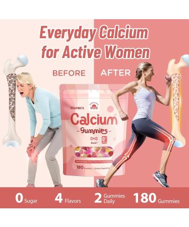 Calcium Gummies for Women 1500mg Calcium - Buy Online on GoSupps.com