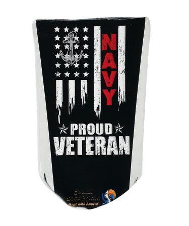 Heal with Appeal Amputee stump sock Proud Navy Veteran blk V1 sock 3Ply stump sock