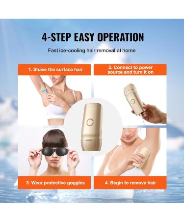 VEVOR IPL Laser Hair Removal Device - 16J Epilator with 4.0m Area 5-Stage Intensity Sapphire Cooling & 400 000 Impulses - International Shipping Available - Buy Online on GoSupps.com