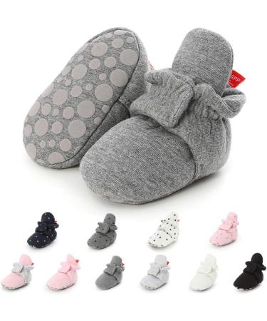 EDOTON Unisex Newborn Winter Boots - Warm Non-Slip Sole Bootie Sock 6-12 Months (Dark Gray) - Buy Online on GoSupps.com