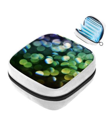 GIAPB Sanitary Napkin Storage Bag Period Bag Tampon Bag Makeup Bag Pad Pouch Green Dot Color4770