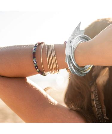 Operitacx 1Pc Ribbon Glitter Bracelet glitter wristband transparent tube bracelet kid suit silicone wristbands buddha bracelet for men swirl bracelets plastic Christmas Wearing Accessory set Silver 7.5x7.5cm - Buy Online on GoSupps.com