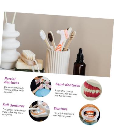 Minkissy Toothbrush for Dentures - 20pcs Sensitive PP Material Chemical-Free Care - Buy Online on GoSupps.com