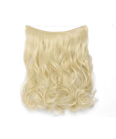 Silk-Co hair extension with rubber band adjustable Secrets hair part synthetic extensions with cord invisible corrugated extensions for women bleaching blonde 40cm 40 cm blonde