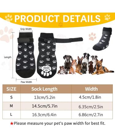 Anti-Slip Dog Socks with Adjustable Straps | Traction Control for Hardwood Floors - Size L - Buy Online on GoSupps.com