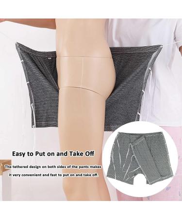Daily Wear Men's Side Tether Shorts for Disability & Fracture Relief - Easy Care Clothes in 3XL Grey - Buy Online on GoSupps.com